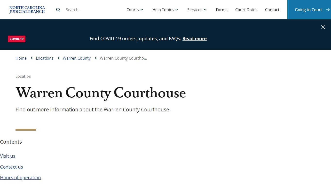Warren County Courthouse | North Carolina Judicial Branch